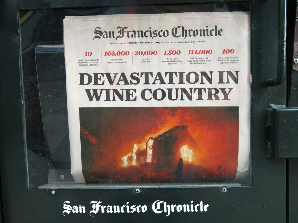 wildfires in wine country