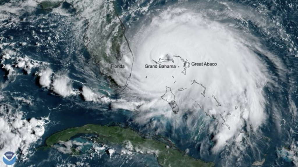 Hurricane Dorian map